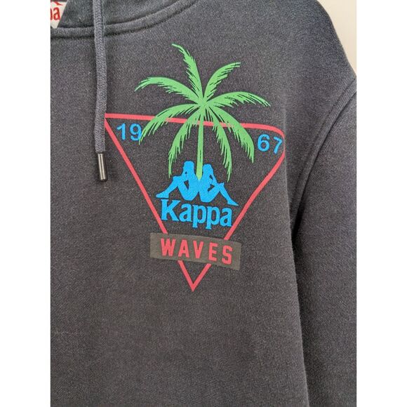 Kappa Authentic Mens Large Pullover Hoodie Oracabessa Kappa Waves Graphic Print - Picture 2 of 7